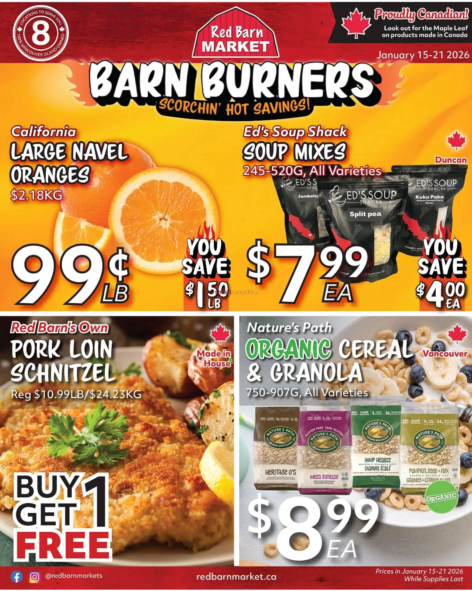 Red Barn Market flyer from January 15 to January 21 2026 - flyer page 1