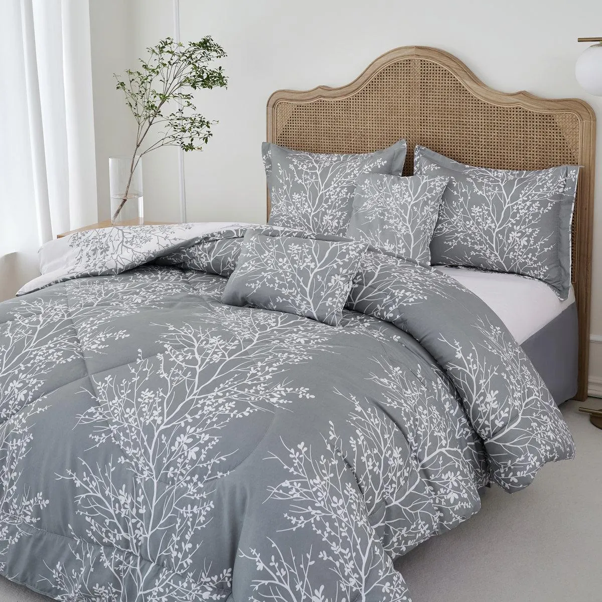 6-Piece Foliage Reversible Comforter Set
