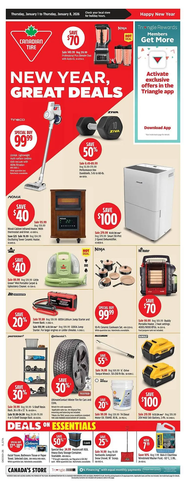 Canadian Tire flyer from January 1 to January 8 2026 - flyer page 1