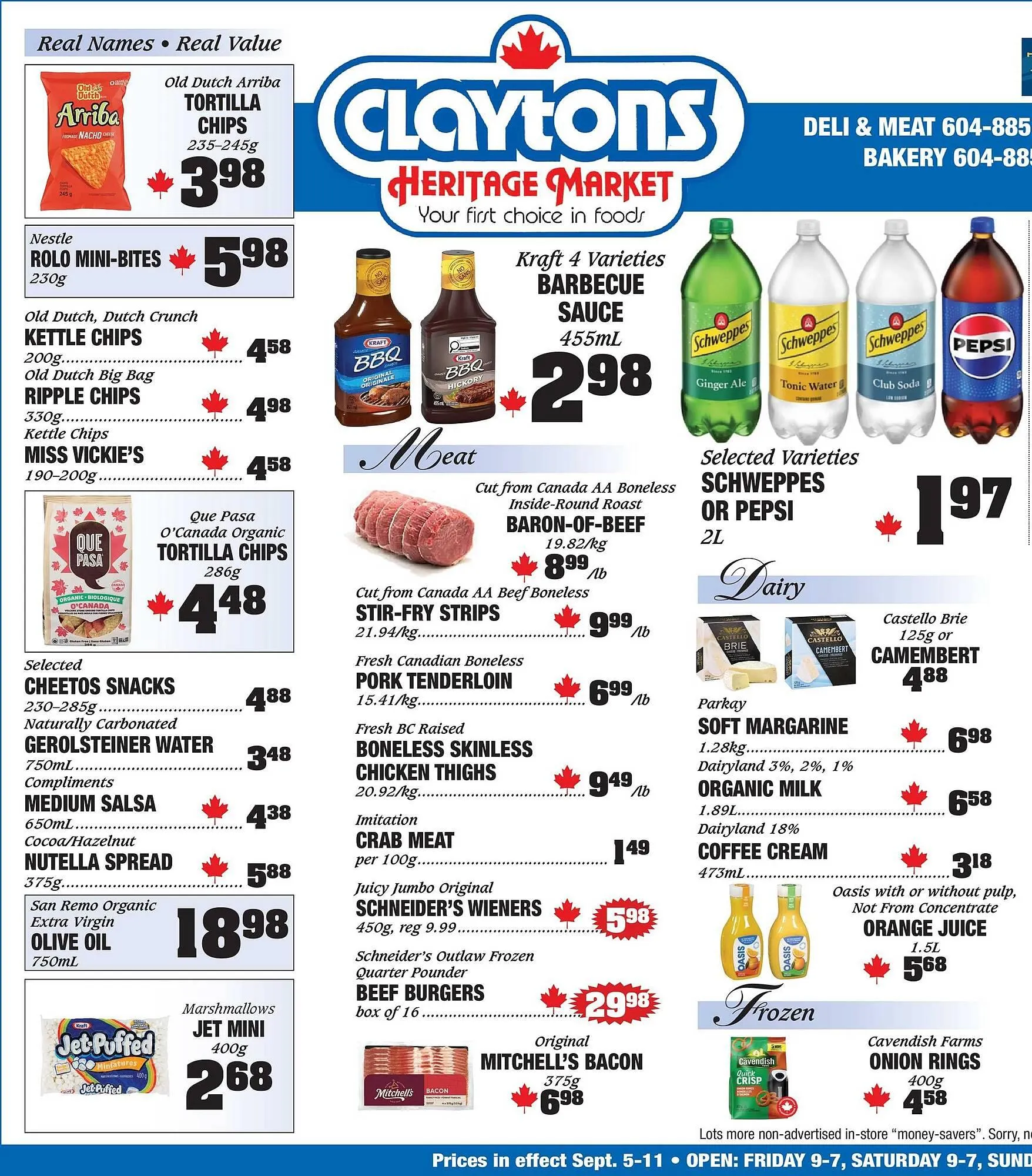 Claytons Heritage Market flyer from September 5 to September 11 2025 - flyer page 1
