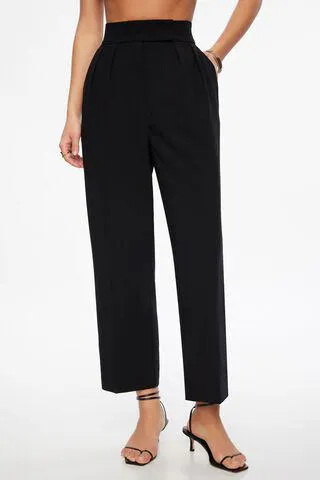 Pleated Carrot Pants