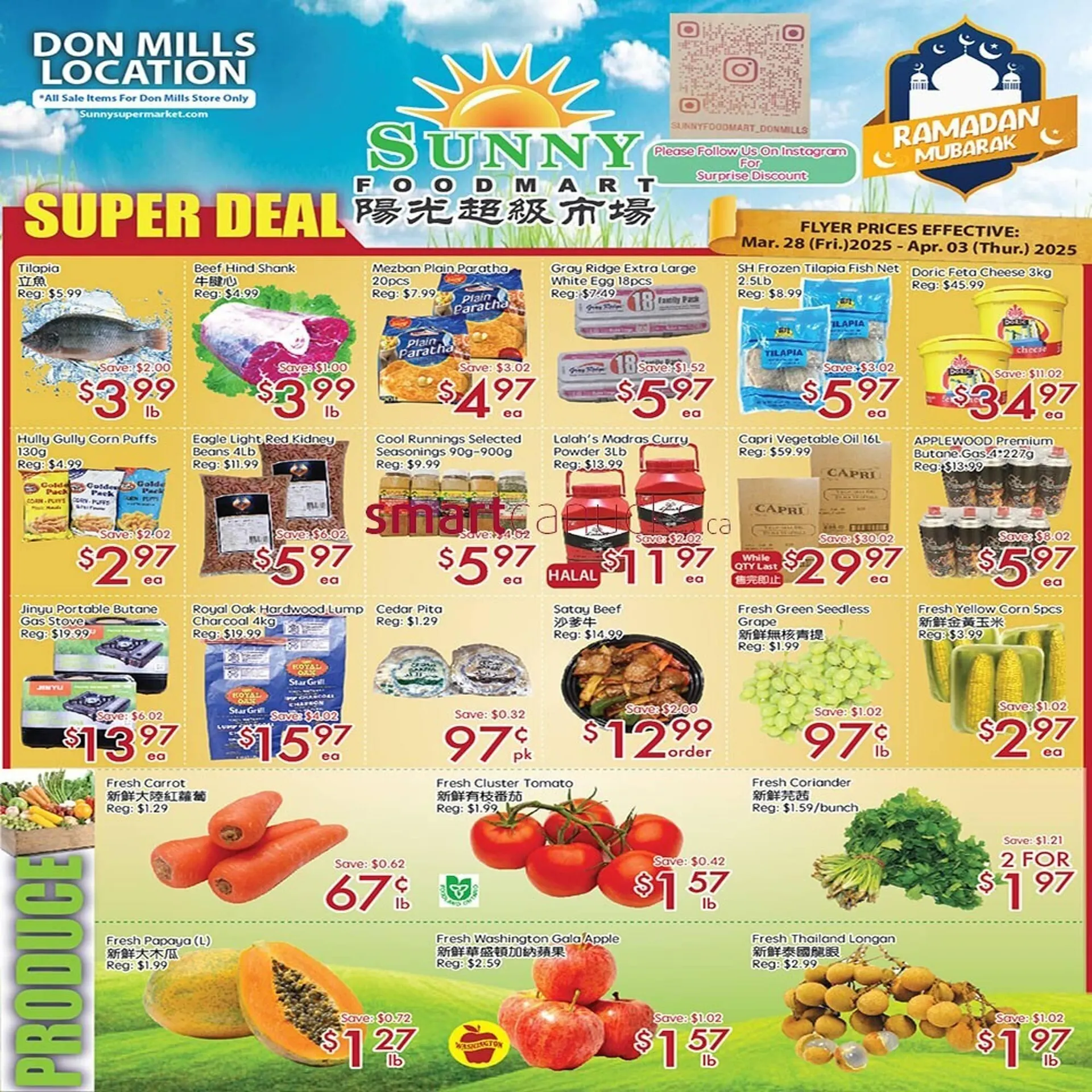 Sunny Food Mart flyer from March 28 to April 3 2025 - flyer page 1