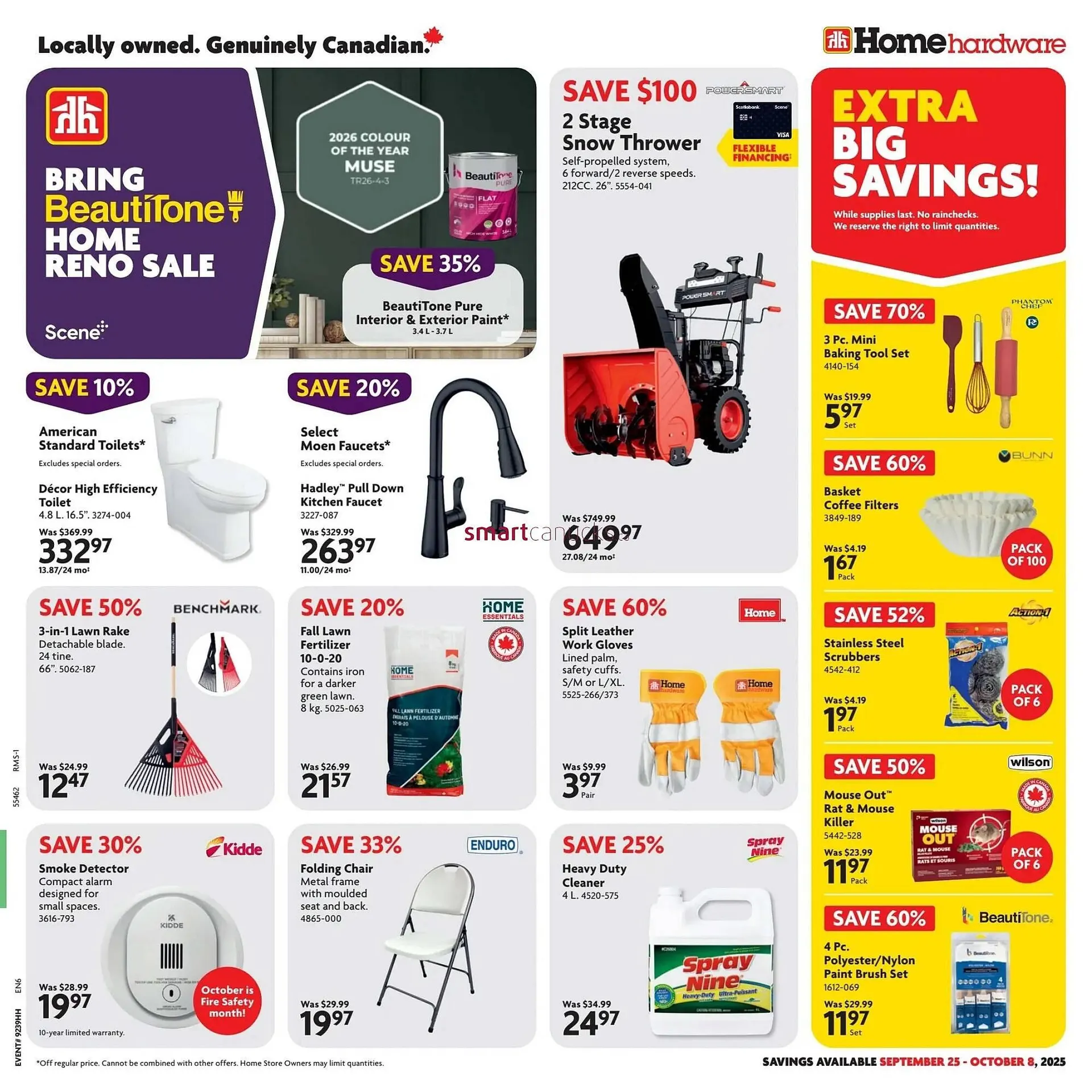 Home Hardware flyer from September 25 to October 1 2025 - flyer page 1