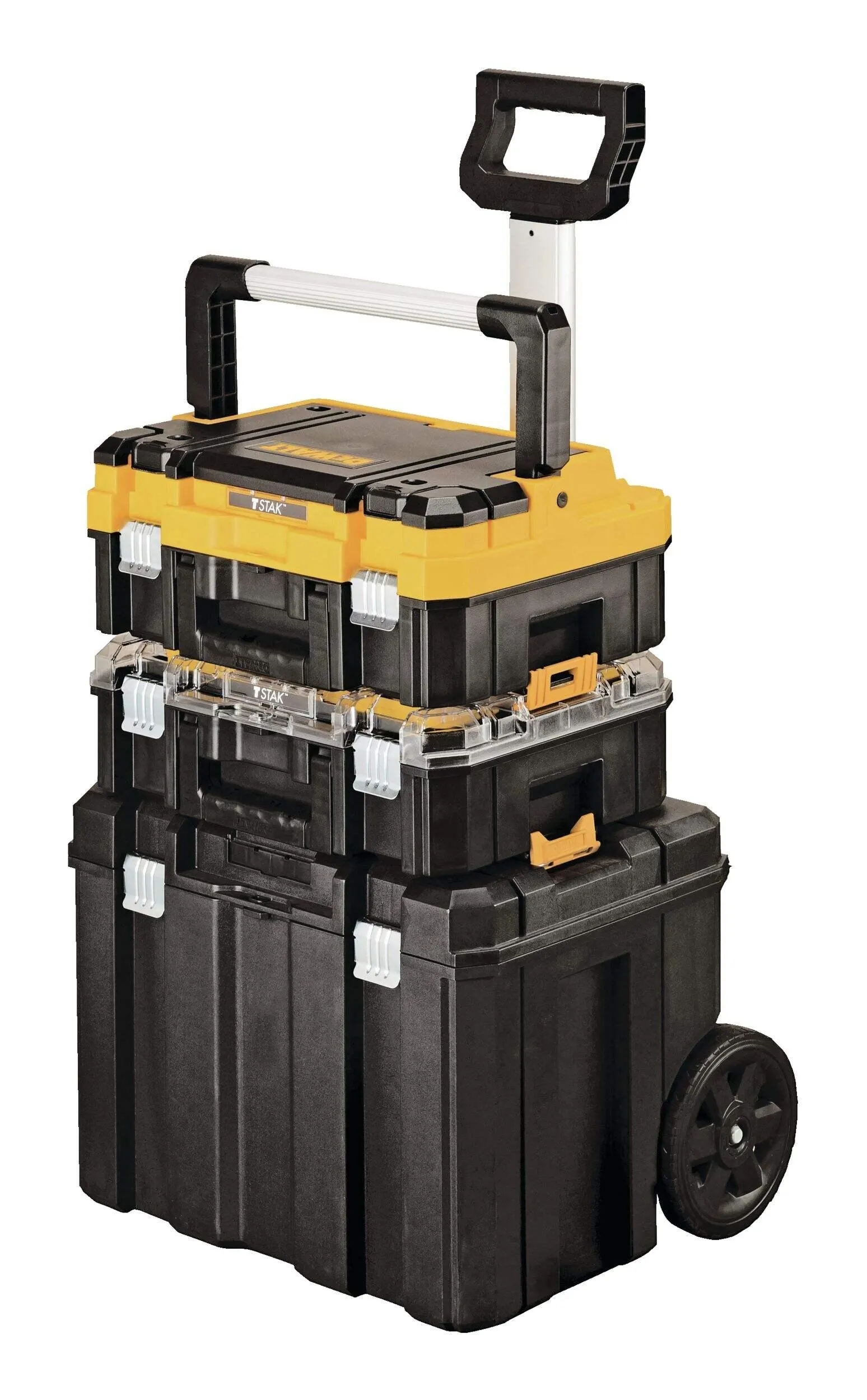 DEWALT TSTAK™Modular Portable Tower Toolbox/Tool Storage System w/ Wheels & Lids, 20x17x27-in, 3-pc
