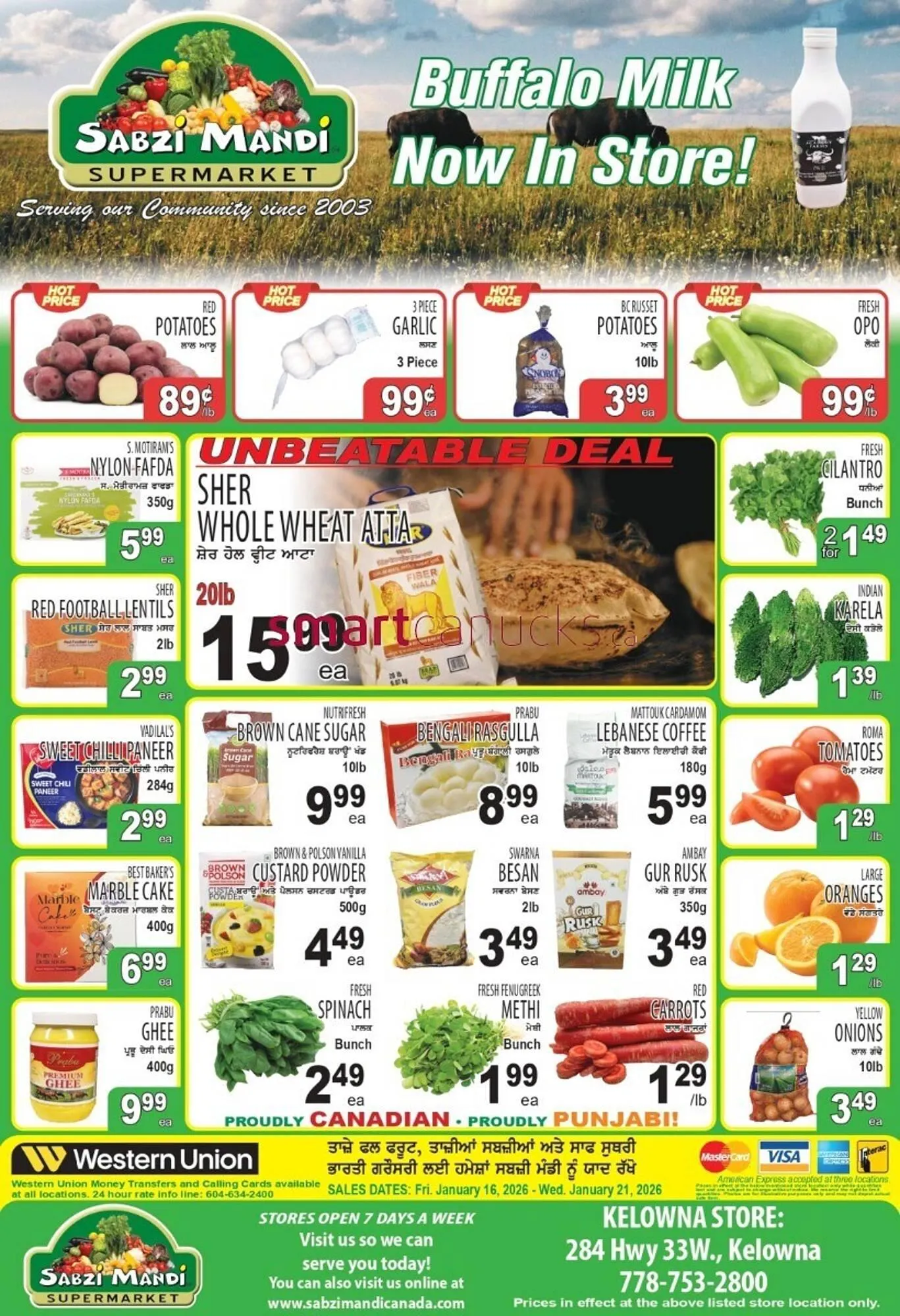 Sabzi Mandi Supermarket flyer from January 16 to January 21 2026 - flyer page 1