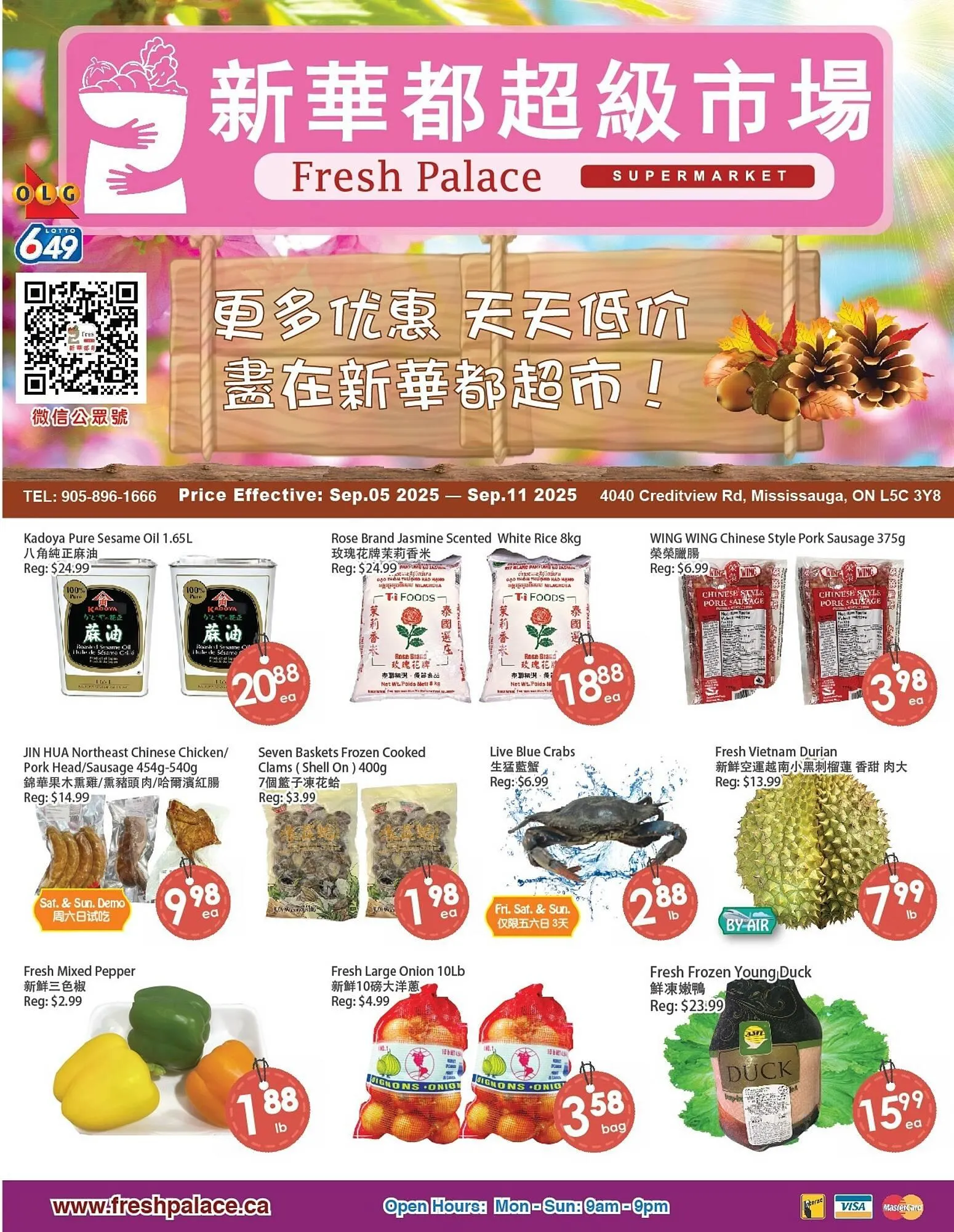 Fresh Palace Supermarket flyer from September 5 to September 11 2025 - flyer page 1