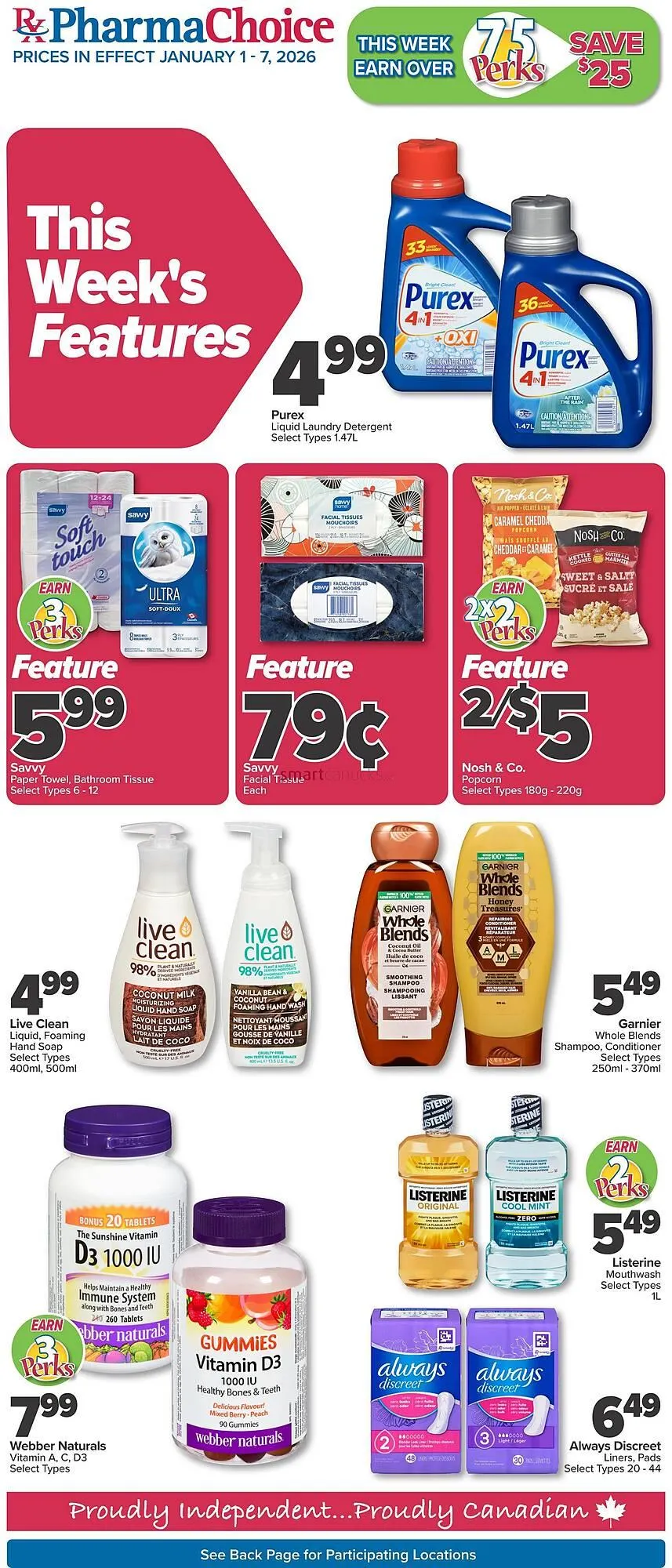 PharmaChoice flyer from January 1 to January 7 2026 - flyer page 1