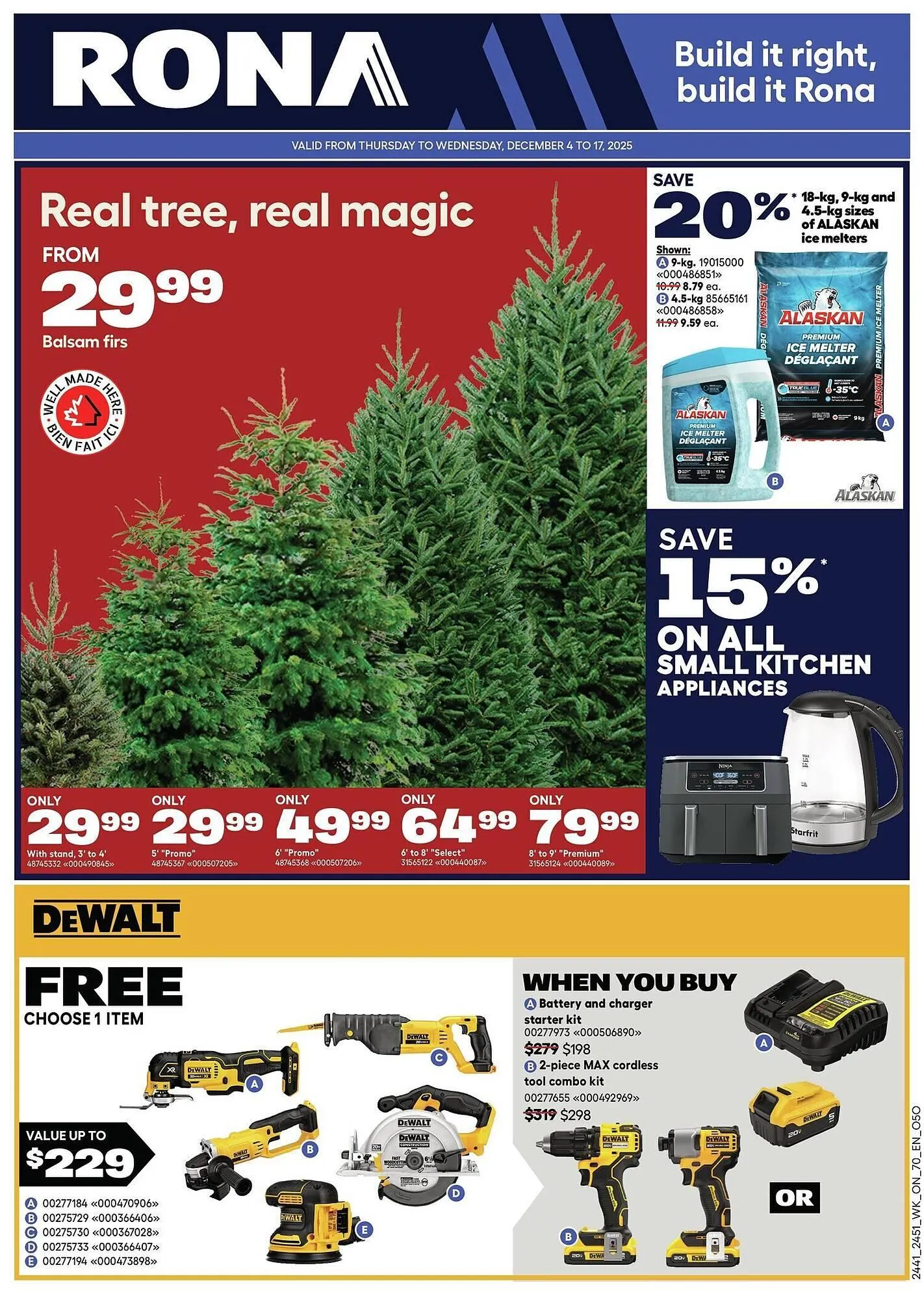 RONA flyer from December 4 to December 25 2025 - flyer page 1