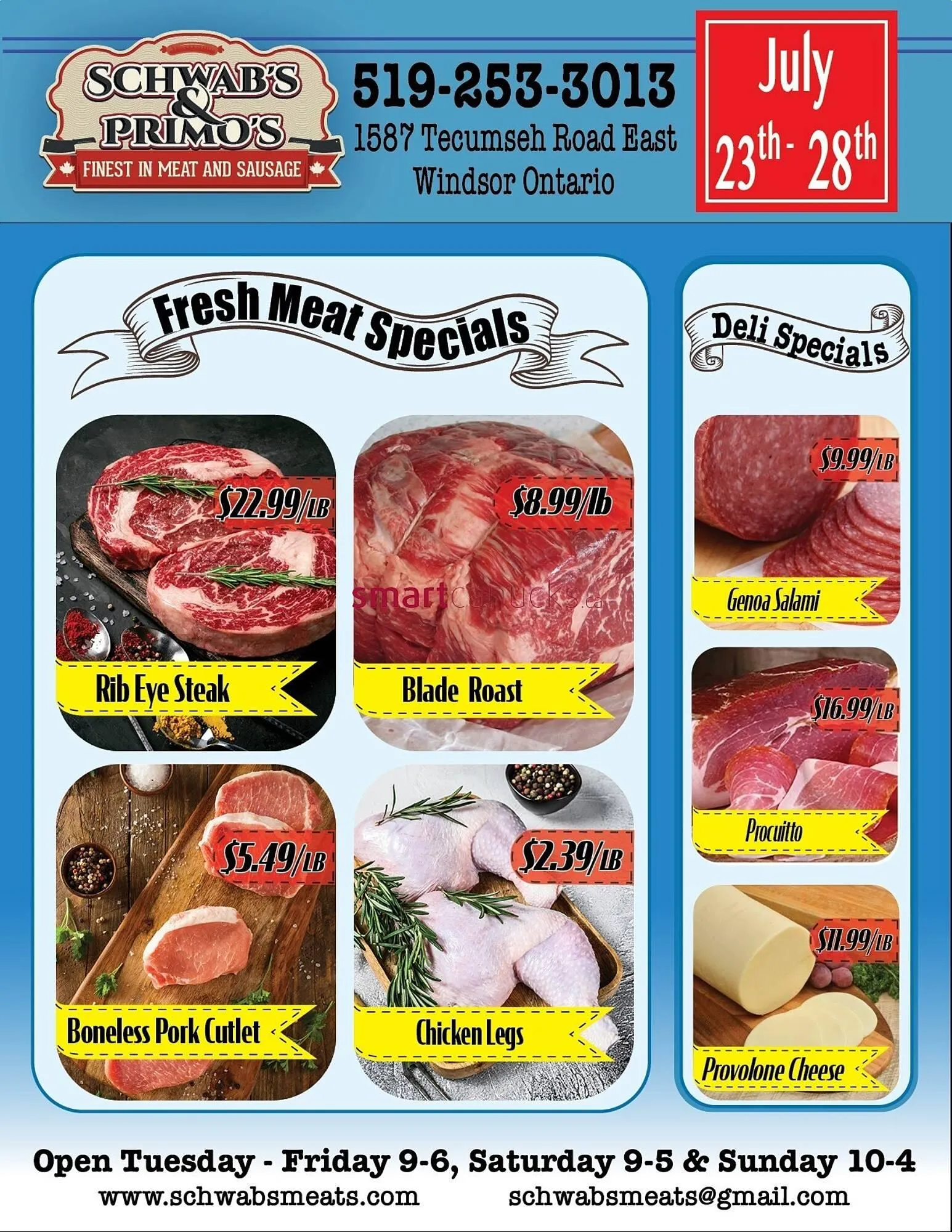 Schwabs & Primos flyer - 1