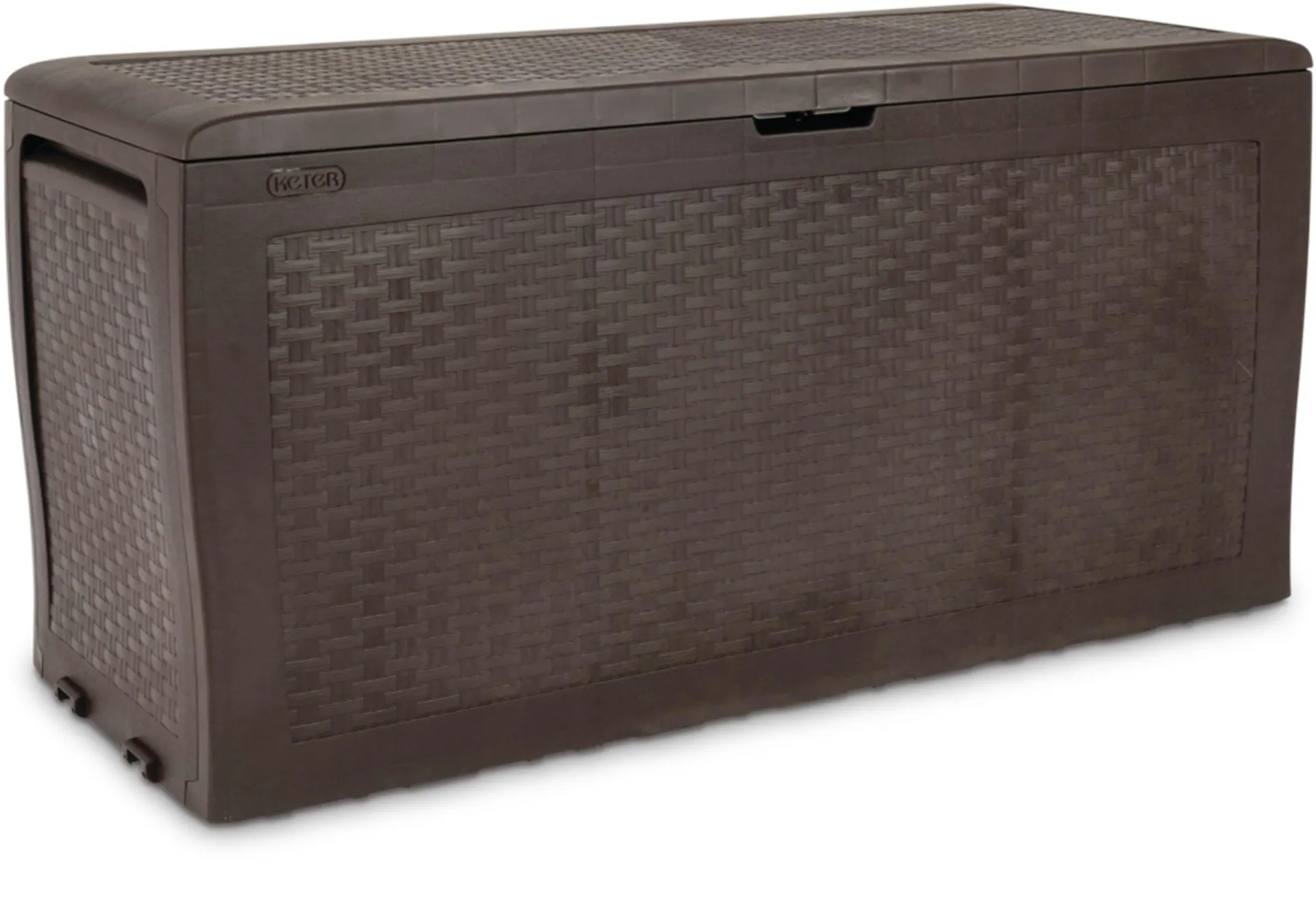 Keter Samoa Outdoor Storage Deck Box, Rattan Style, Brown, 270-L