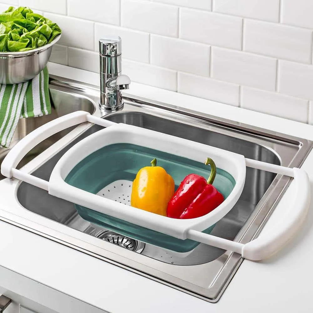 KSP Stretch Over The Sink Colander (Teal)