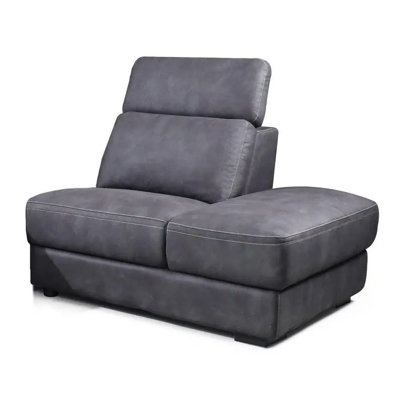 Fauteuil modulaire avec appui-tête ajustable et ottoman à droite