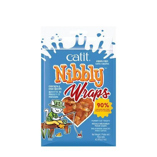 Nibbly Wraps Cat Treats, Chicken & Fish