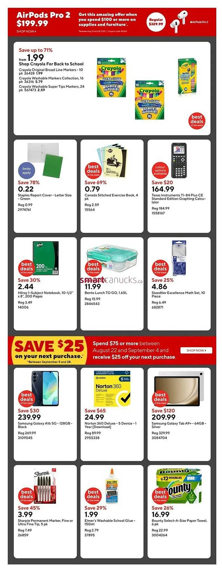 Staples flyer from August 22 to August 28 2025 - flyer page 2