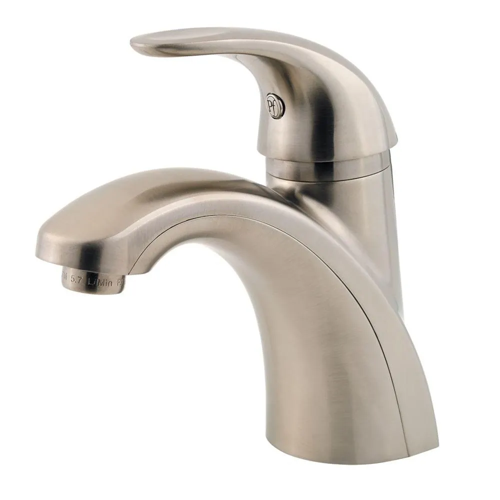 Parisa Single Handle 1 or 3 Hole Brushed Nickel Bathroom Sink Faucet/Tap
