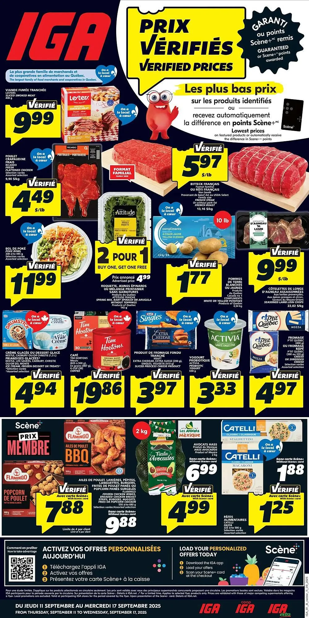 IGA flyer from September 11 to September 24 2025 - flyer page 1