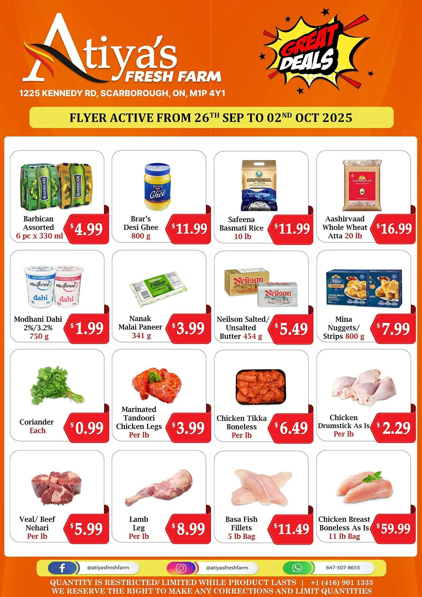 Atiya's Fresh Farm flyer from September 26 to October 2 2025 - flyer page 1