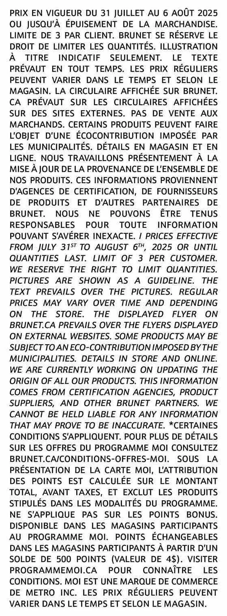 Brunet flyer from July 31 to August 7 2025 - flyer page 13