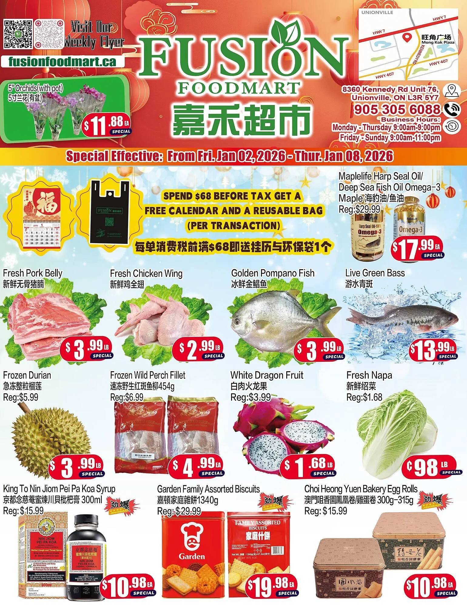 Fusion Supermarket flyer from January 2 to January 8 2026 - flyer page 1