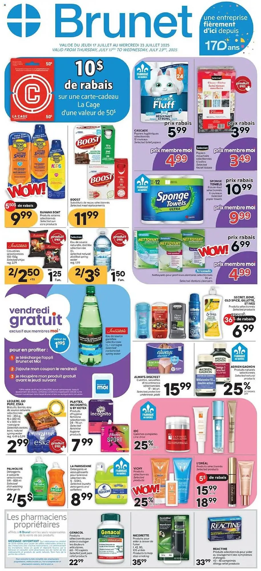 Brunet flyer from July 17 to July 23 2025 - flyer page 1
