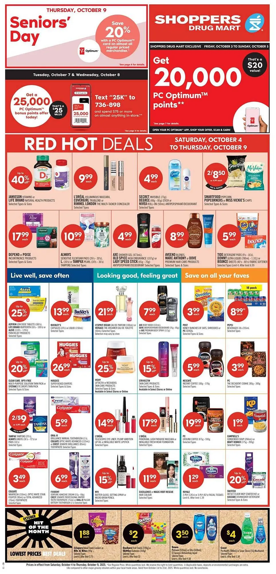 Shoppers Drug Mart flyer from October 4 to October 10 2025 - flyer page 1