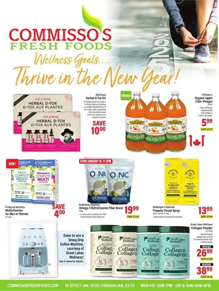 Commisso's Fresh Foods weeky flyer from January 10 to January 23 2025 - flyer page 1