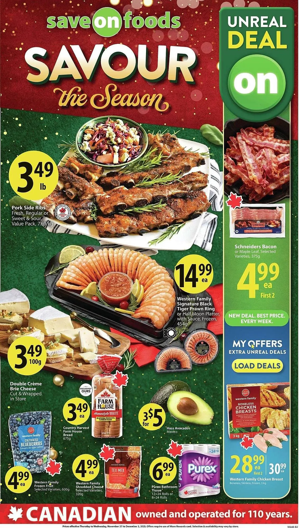 Save on Foods flyer from November 27 to December 18 2025 - flyer page 1