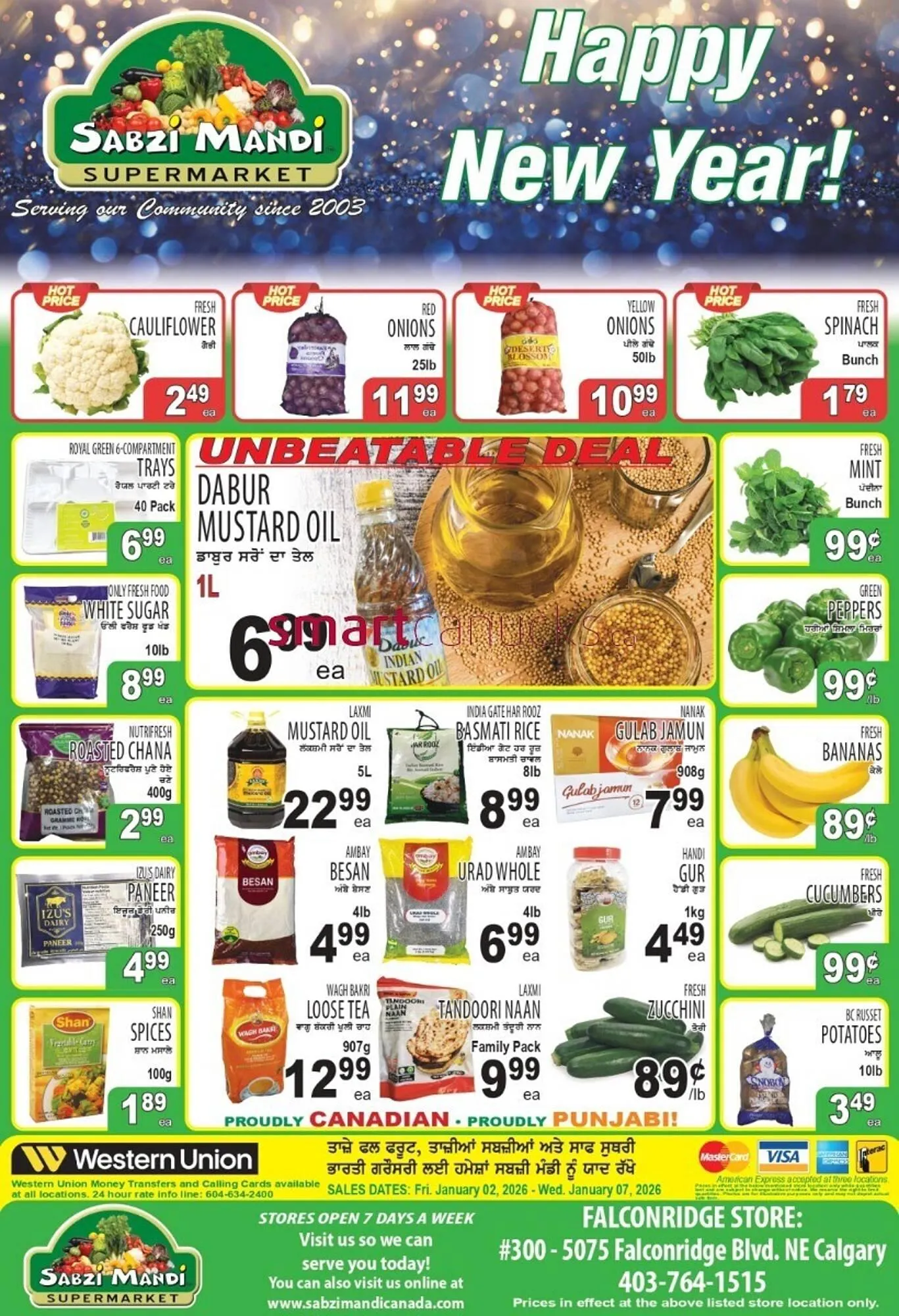 Sabzi Mandi Supermarket flyer from January 2 to January 7 2026 - flyer page 1