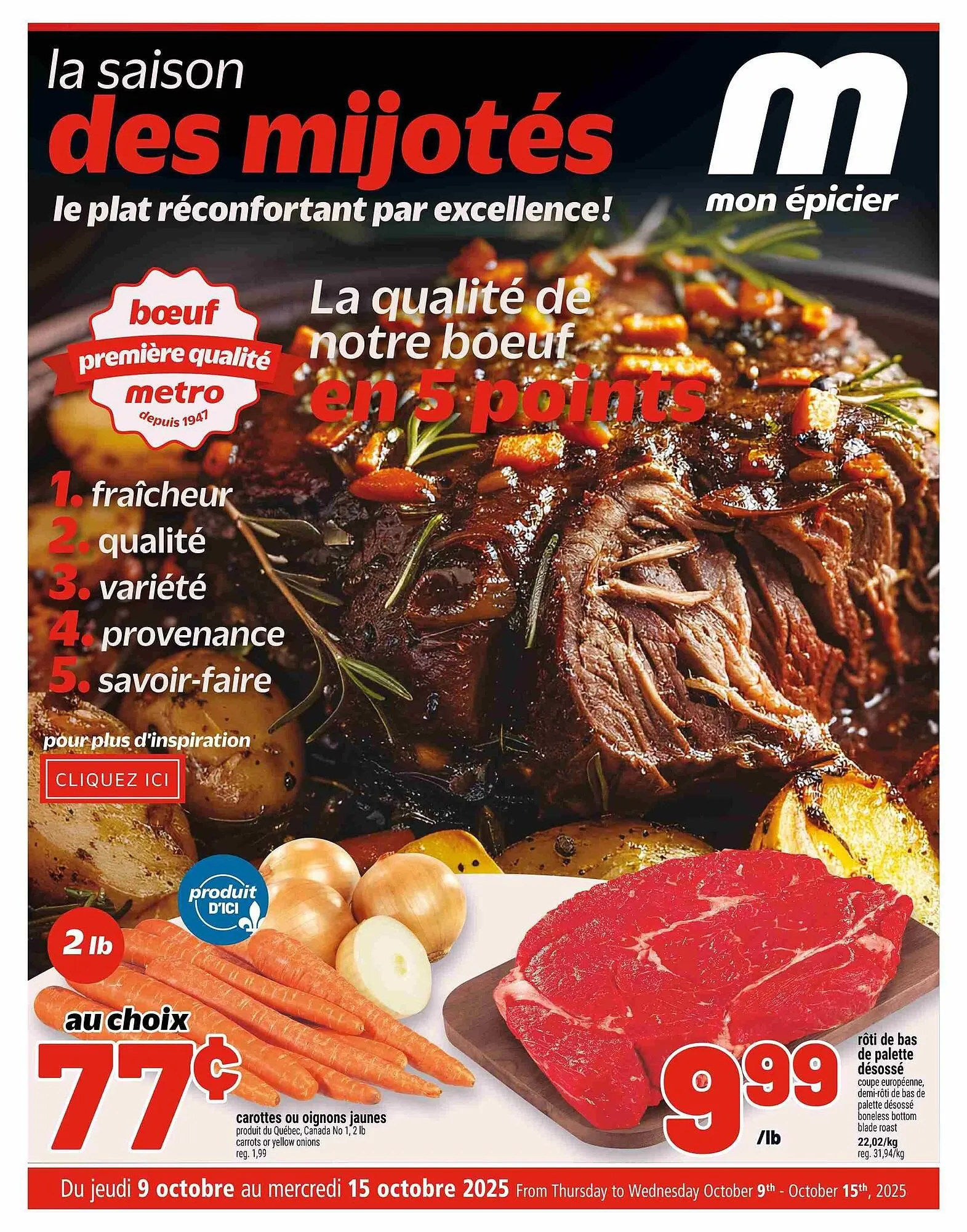 Metro flyer from October 8 to October 15 2025 - flyer page 1