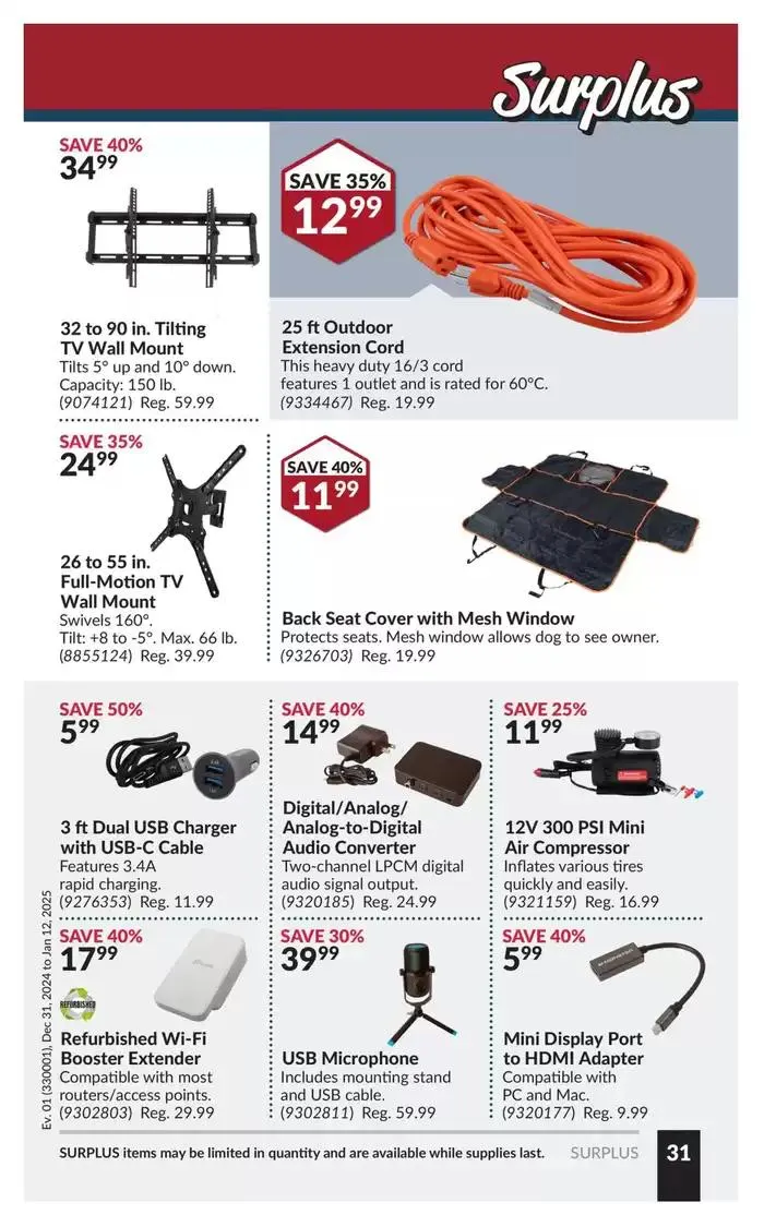 Current bargains and offers from December 31 to January 12 2025 - flyer page 35
