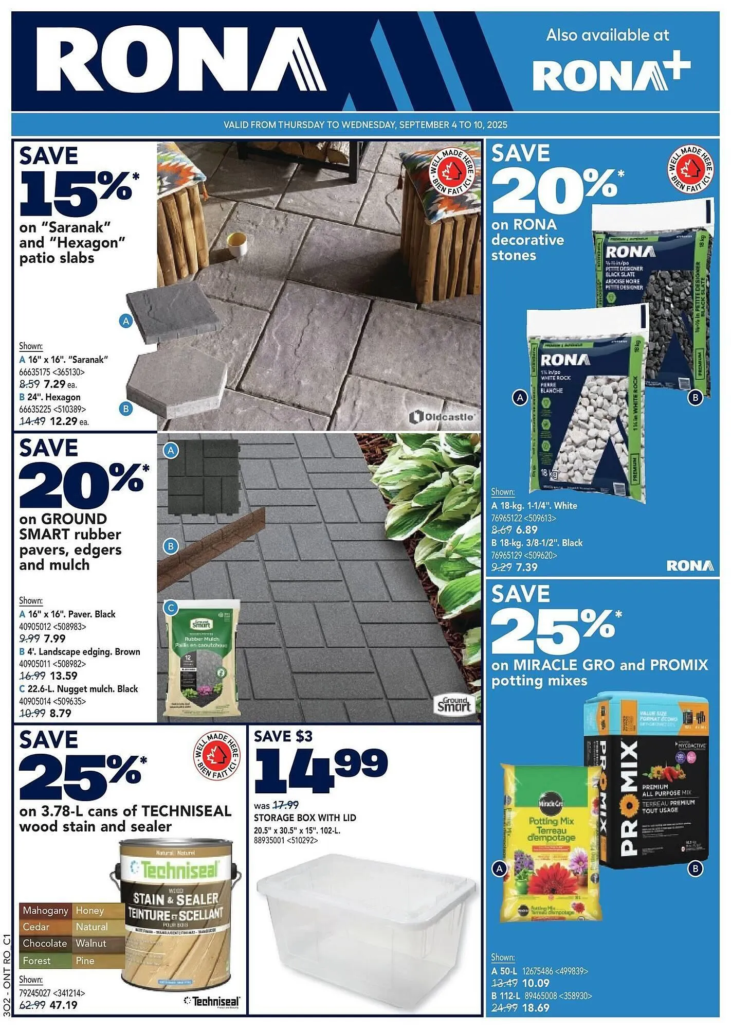 RONA flyer from September 4 to September 18 2025 - flyer page 1