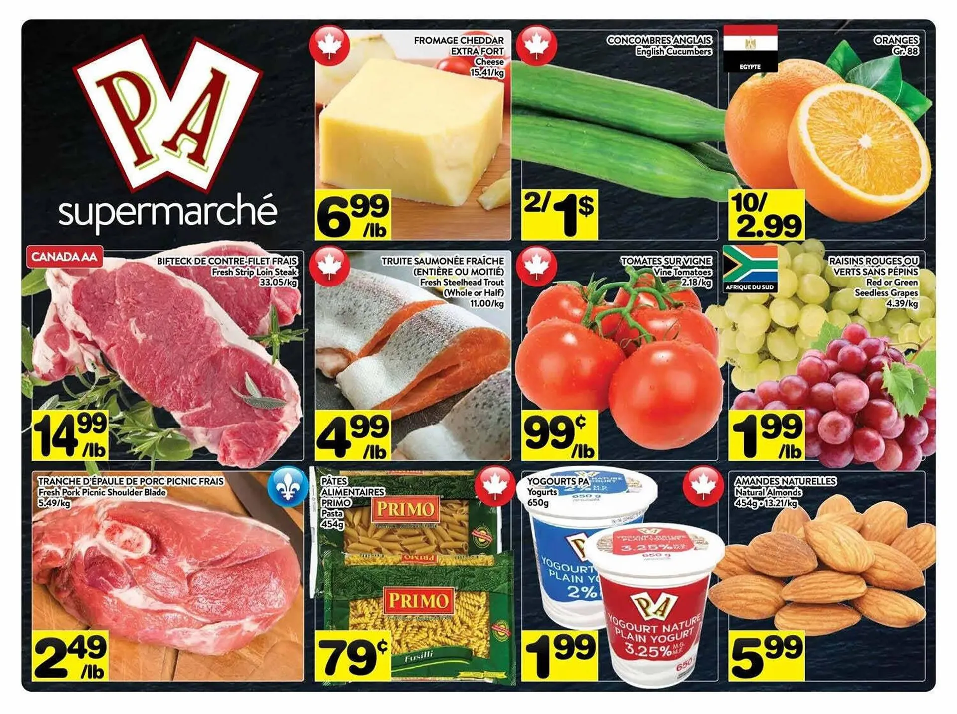 Supermarché PA flyer from March 31 to April 28 2025 - flyer page 1