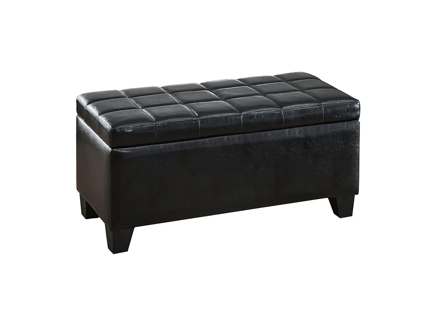 Winston Storage Ottoman - Black