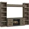 Trinell Entertainment Unit with Fireplace - Brown