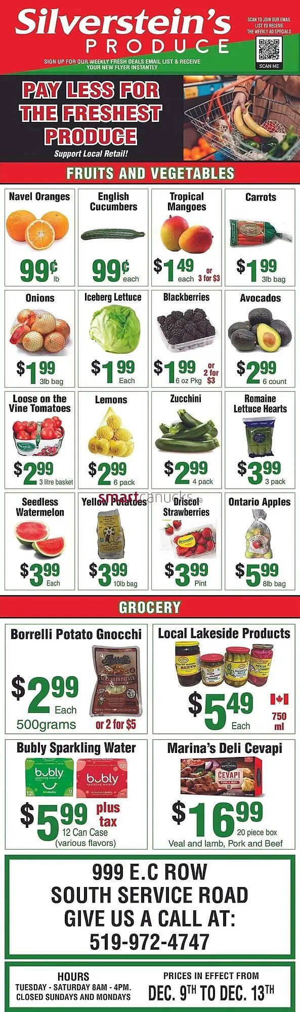 Silverstein's Produce flyer from December 9 to December 14 2025 - flyer page 1