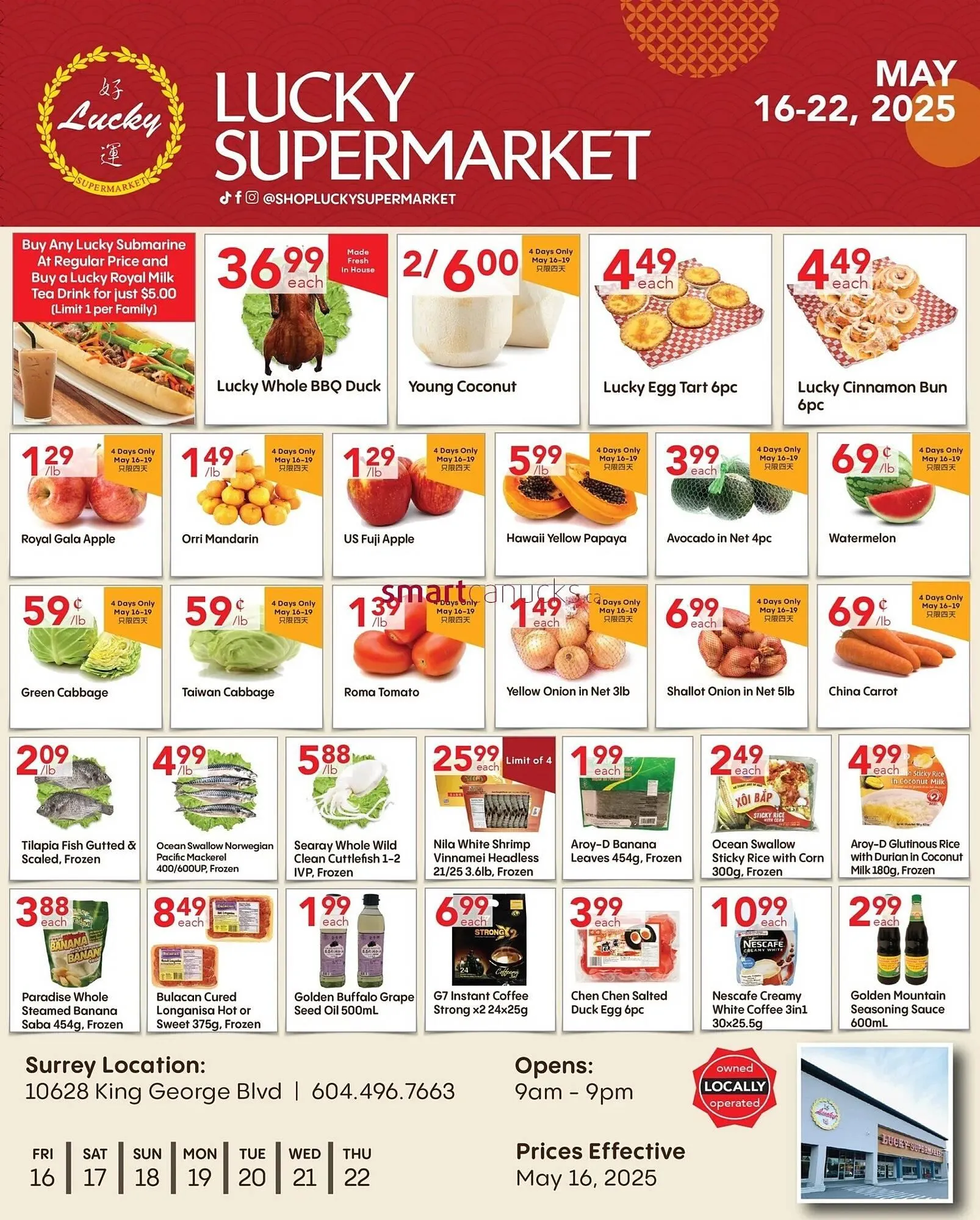 Lucky Supermarket flyer from May 17 to May 22 2025 - flyer page 1