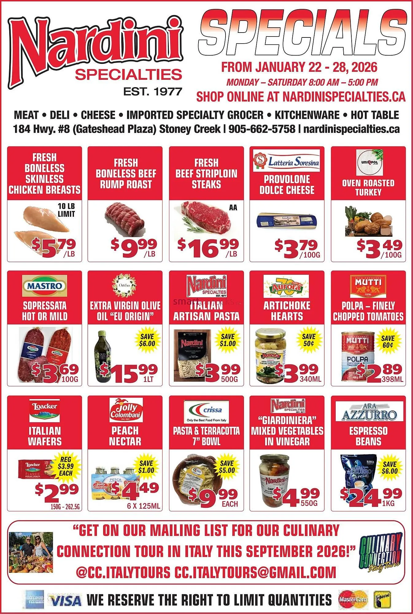 Nardini Specialties flyer - 1