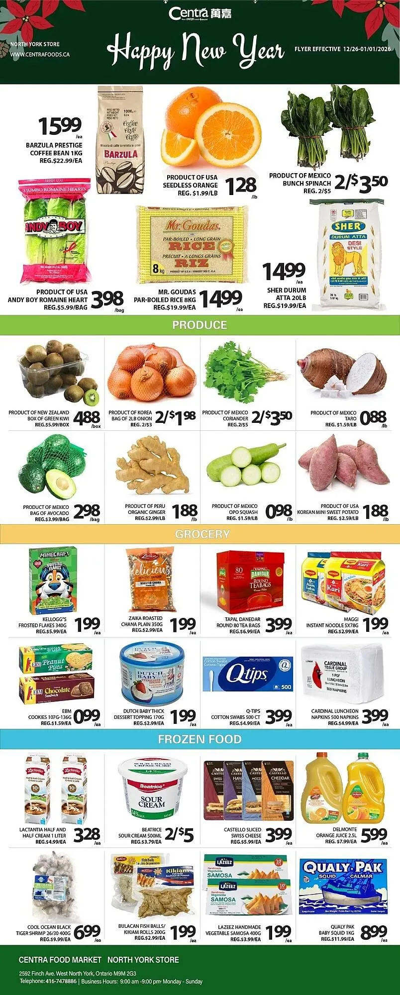 Centra Food Market flyer from December 26 to January 1 2026 - flyer page 1
