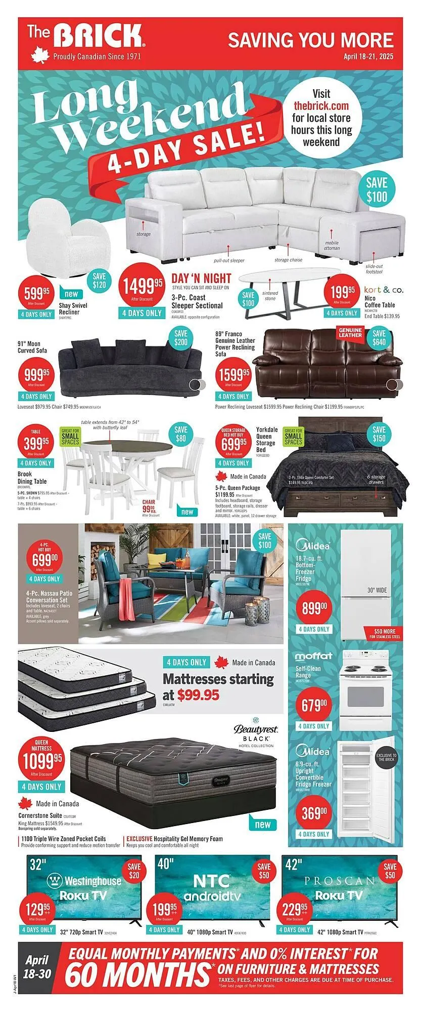 The Brick flyer from April 18 to April 21 2025 - flyer page 1