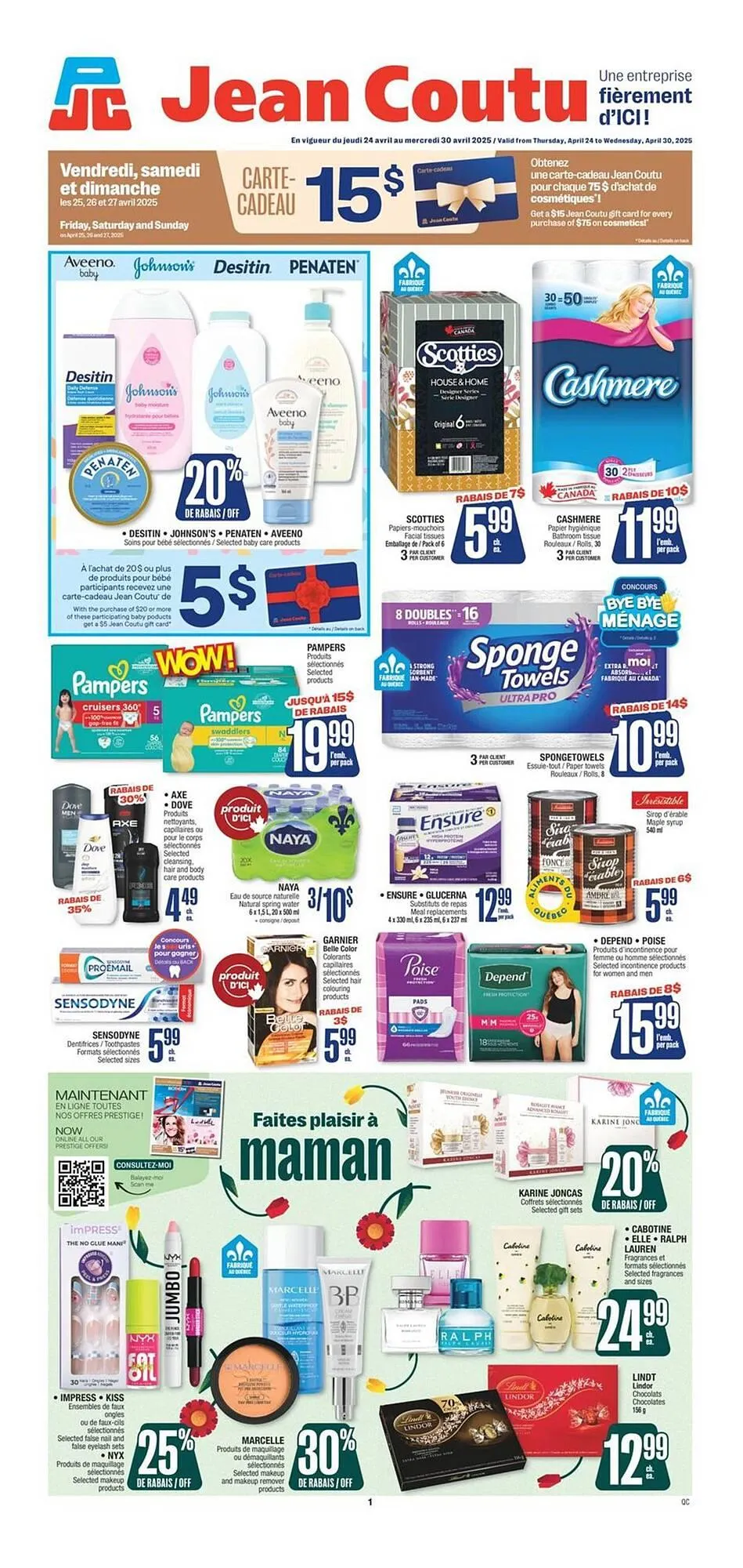 Jean Coutu flyer from April 25 to April 27 2025 - flyer page 1