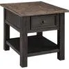 Tyler Creek End Table - Grayish Brown/Black