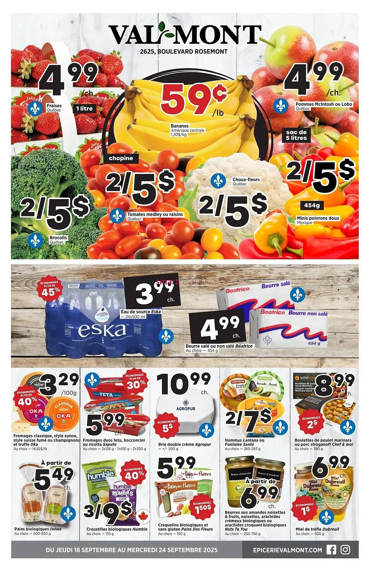 Val-Mont flyer from September 18 to September 24 2025 - flyer page 1