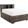 Sonoma Queen Bookcase Storage Bed - Chablis Pear