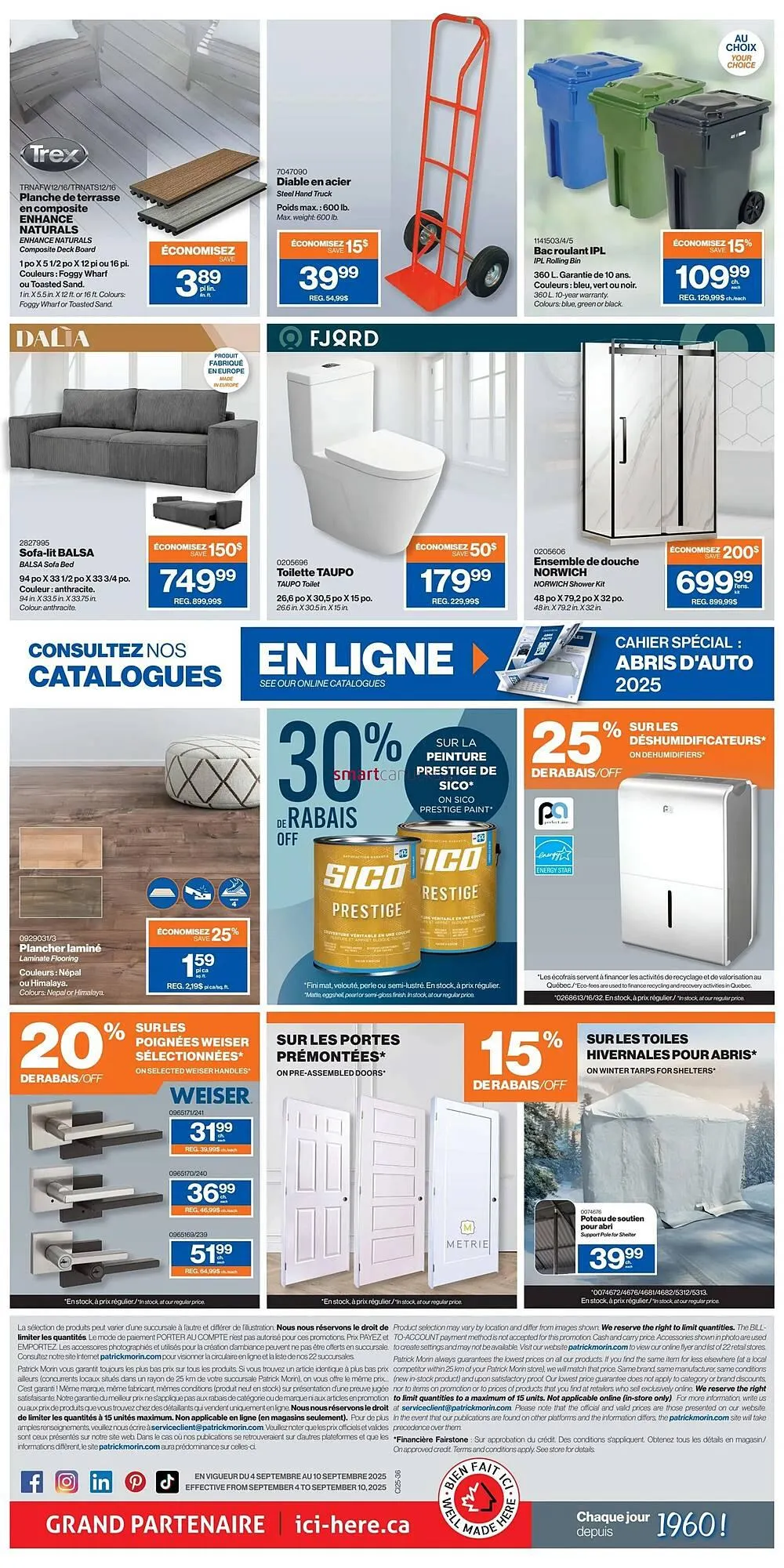 Patrick Morin flyer from September 5 to September 11 2025 - flyer page 2