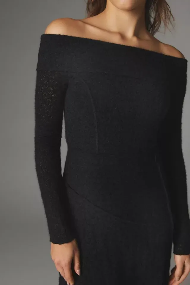 UO Yaya Asymmetrical Off-The-Shoulder Midi Dress