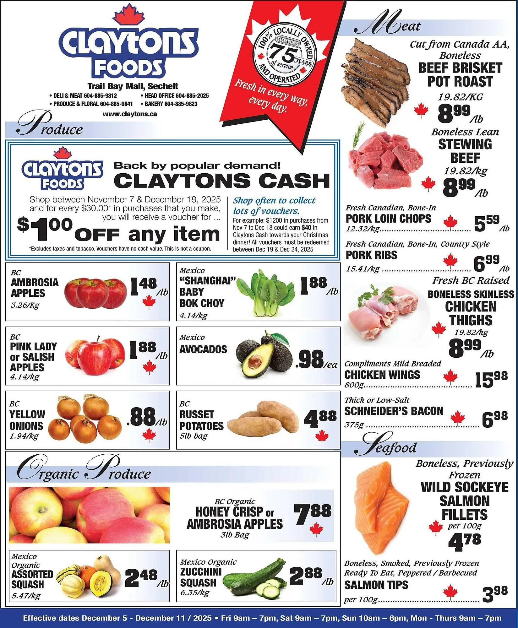 Claytons Heritage Market flyer from December 5 to December 11 2025 - flyer page 1