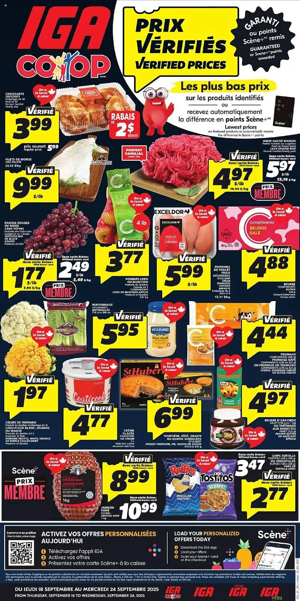IGA flyer from September 18 to September 25 2025 - flyer page 1