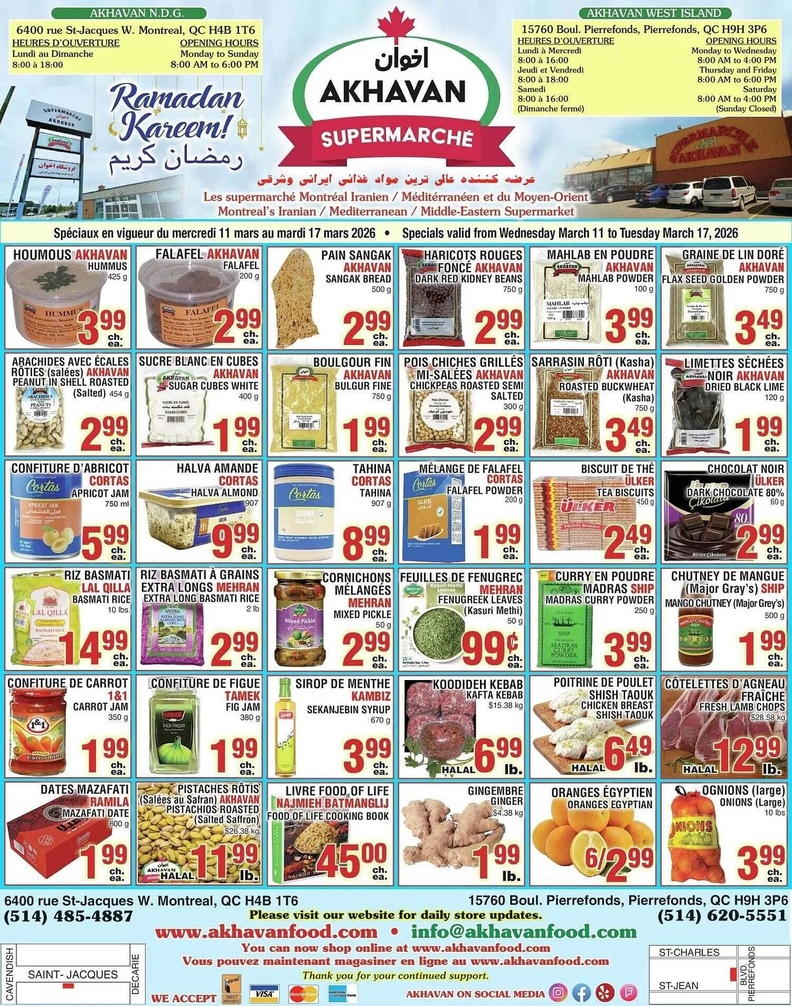 Akhavan flyer from March 12 to March 19 2026 - flyer page 1