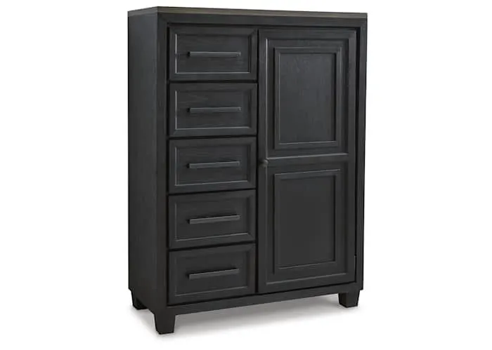 Foyland Door Chest - Black/Brown