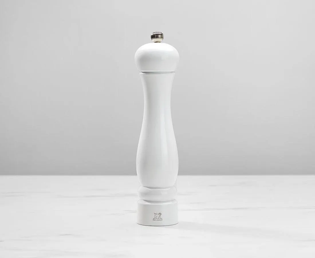 Peugeot Clermont Lacquer Pepper Mill, 24cm, White